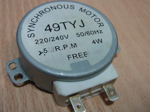 Фотография ДВИГАТЕЛЬ СВЧ ТАРЕЛКИ 49TYJ 220V 4W 5 R.P.M.
